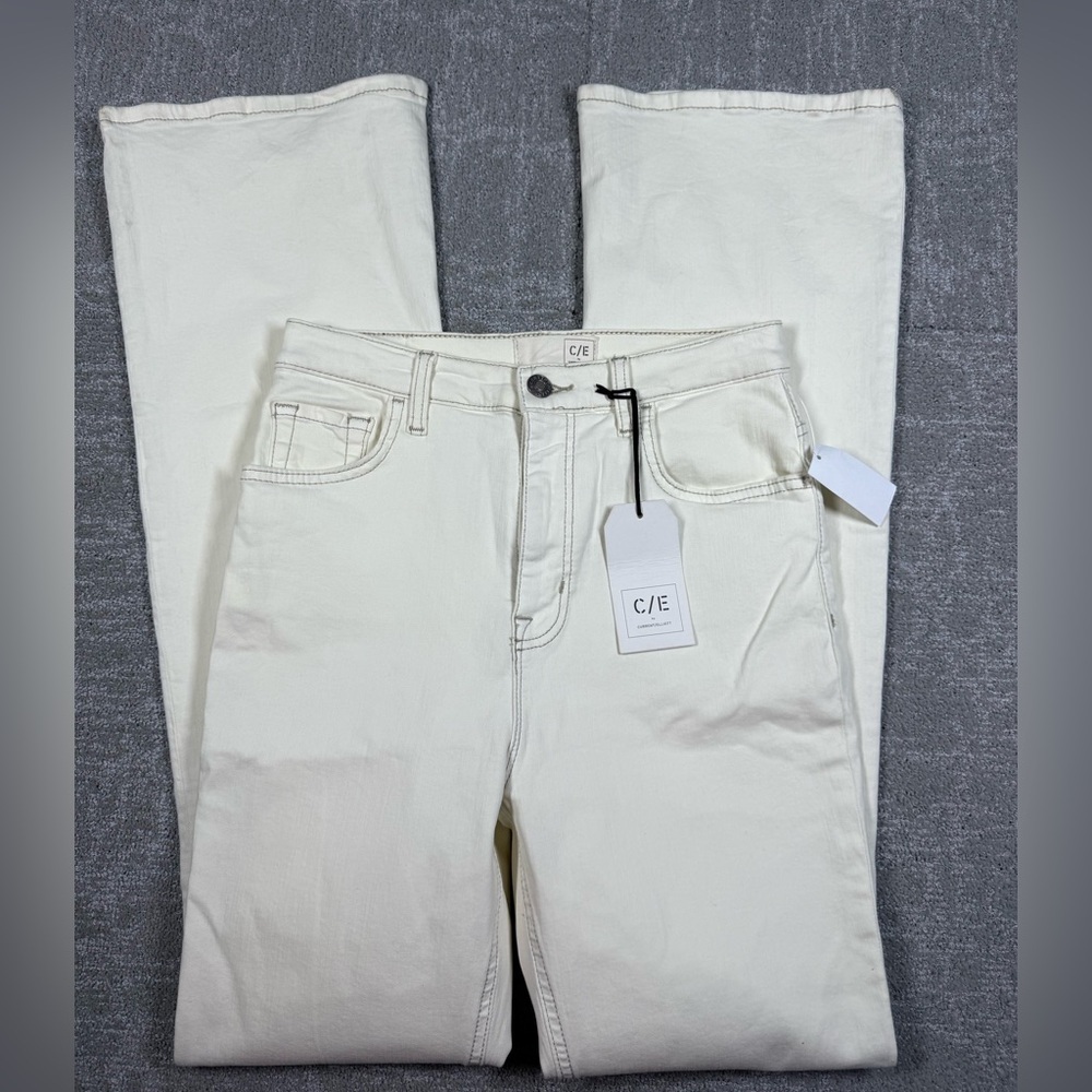 Current / Elliot High Rise Flare NWT Bentonite Color Womens Size 28